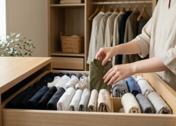 O método japonês de dobrar roupas e economizar espaço em armários pequenos