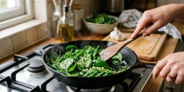 Pare de ferver em água: essa é a maneira correta de cozinhar espinafre para preservar seus nutrientes
