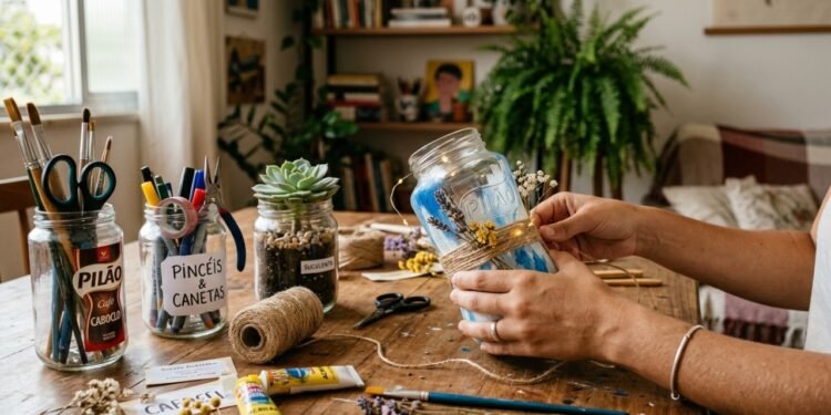 Ideias simples para reciclar potes de café e transformá-los em lindos objetos de decoração para renovar a casa