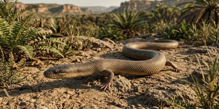 O achado histórico no Ceará de cobras com patas ajuda a prever como espécies se adaptam ao clima