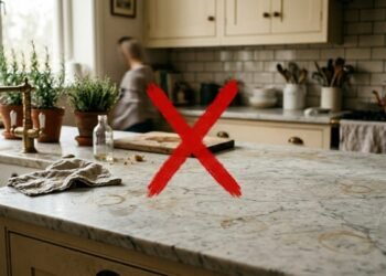 Adeus ao mármore: a nova tendência mais elegante e prática para cozinhas e banheiros em 2026