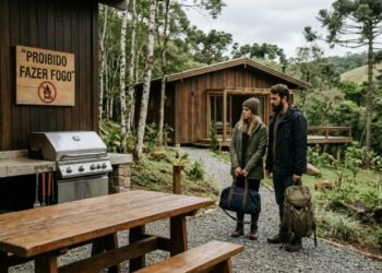 Turistas têm indenização negada após exigirem reembolso por proibição de fogueiras que impediu uso da cozinha externa
