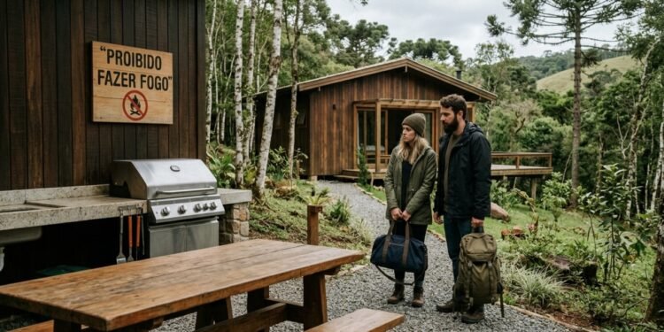 Turistas têm indenização negada após exigirem reembolso por proibição de fogueiras que impediu uso da cozinha externa
