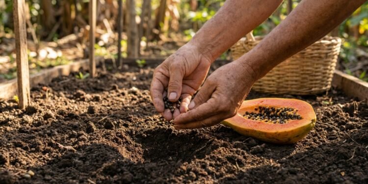 As dicas essenciais para transformar sementes de mamão em uma árvore carregada de frutos no seu quintal