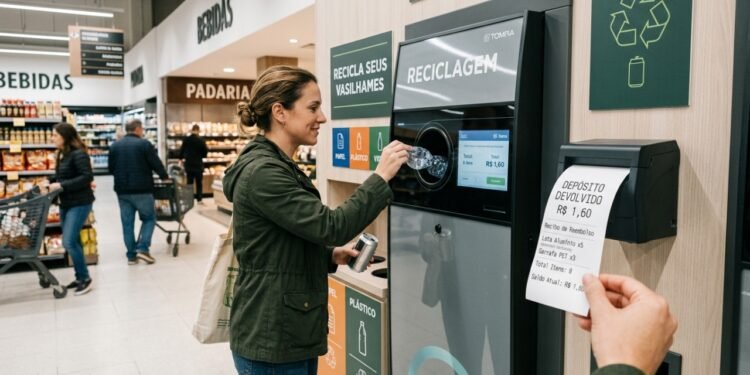 A partir de novembro, as lojas serão obrigadas a cobrar uma taxa por cada garrafa e lata vendida
