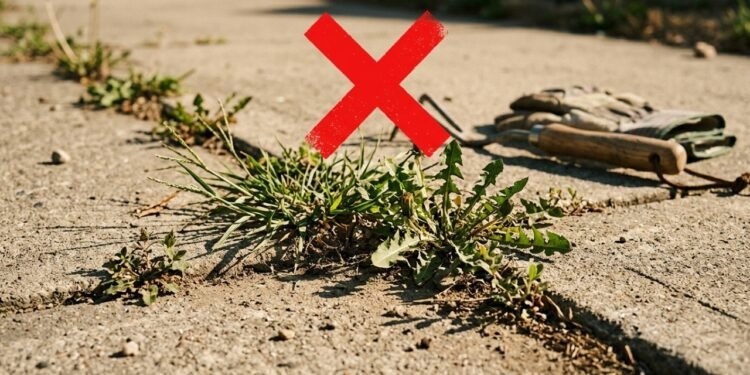 Chega de ervas daninhas, a receita caseira potente que limpa o quintal em apenas duas horas de sol