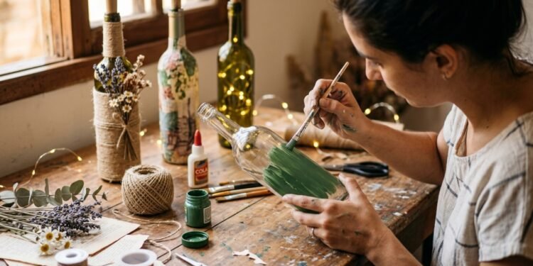 Aprenda a reciclar garrafas de vinho e transformá-las em objetos decorativos para sua casa