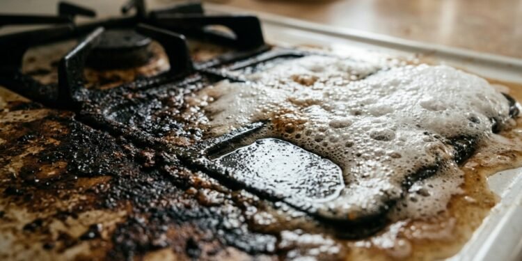 Misturinha com vinagre e bicarbonato de sódio: o truque simples que limpa gordura pesada sem esforço