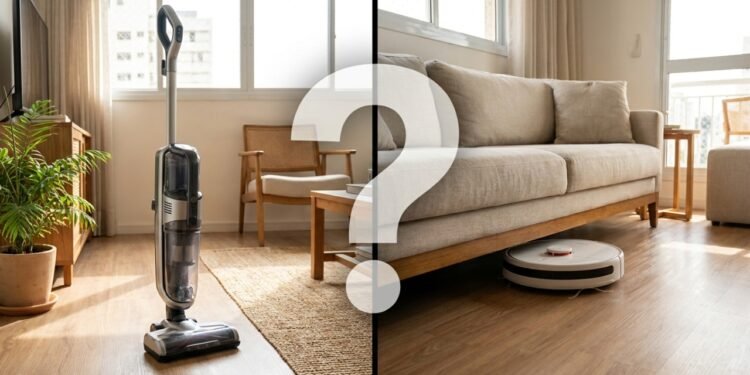 Aspirador vertical ou robô: qual escolher para facilitar a limpeza da casa e ganhar mais tempo na rotina