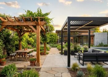 Pergolado metálico ou de madeira: Qual escolher para o seu projeto?