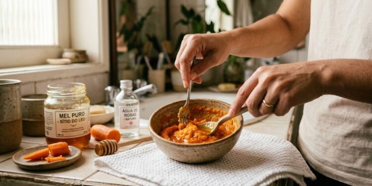 Ao combinar cenoura e mel, crie esta máscara facial para reduzir a acne