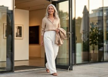 Looks elegantes com calça branca para mulheres 60+ que valorizam o visual com leveza