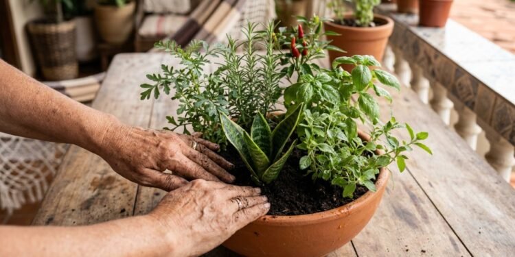 Como montar um vaso poderoso com 7 plantas que protegem a casa e ainda servem na cozinha