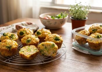 Prepare em poucos minutos: muffins de frango com legumes saudáveis, baratos e deliciosos