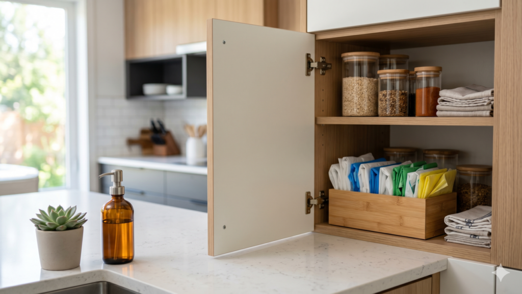 Sacolas plásticas ganham a melhor organização da cozinha