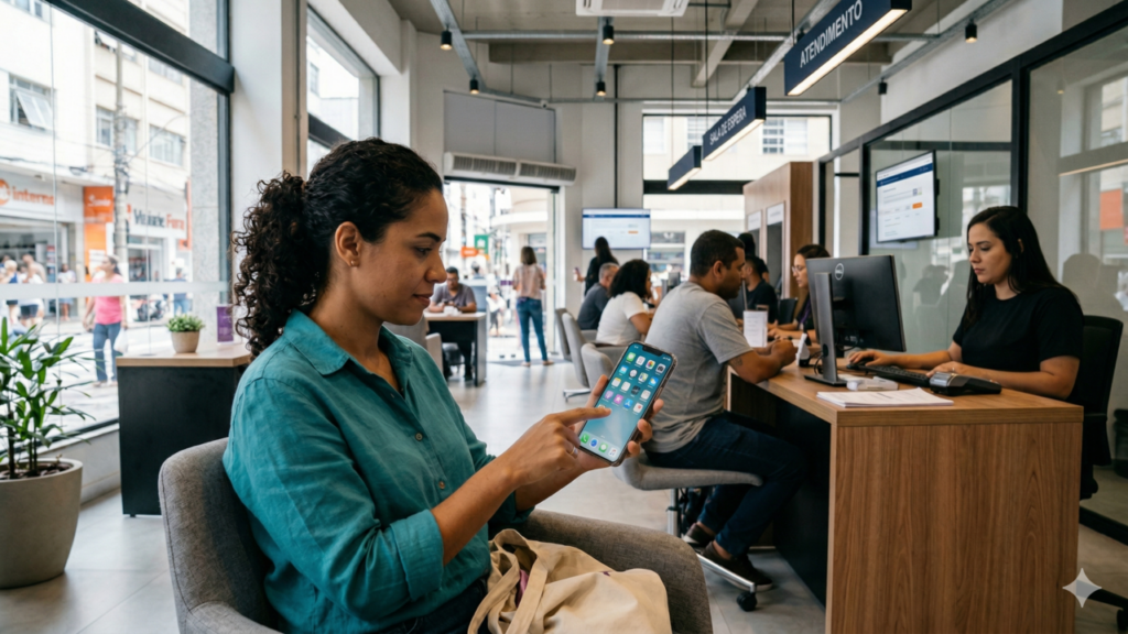 Clientes comemoram retorno do atendimento presencial