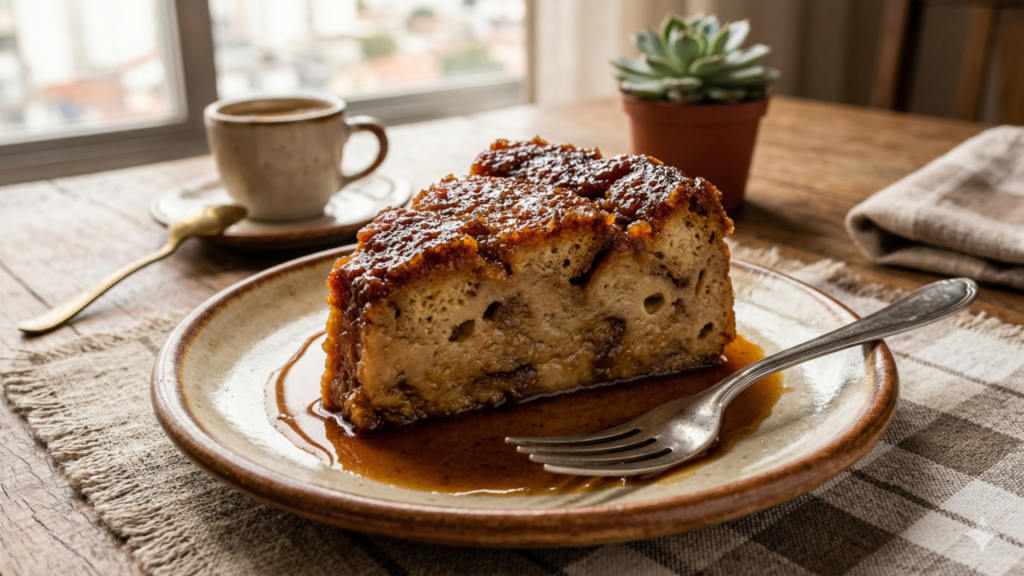 Essa receita de pudim de pão é puro sabor de infância