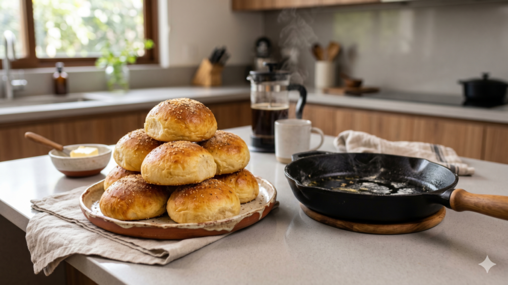 Pão de leite na frigideira é o melhor lanche rápido