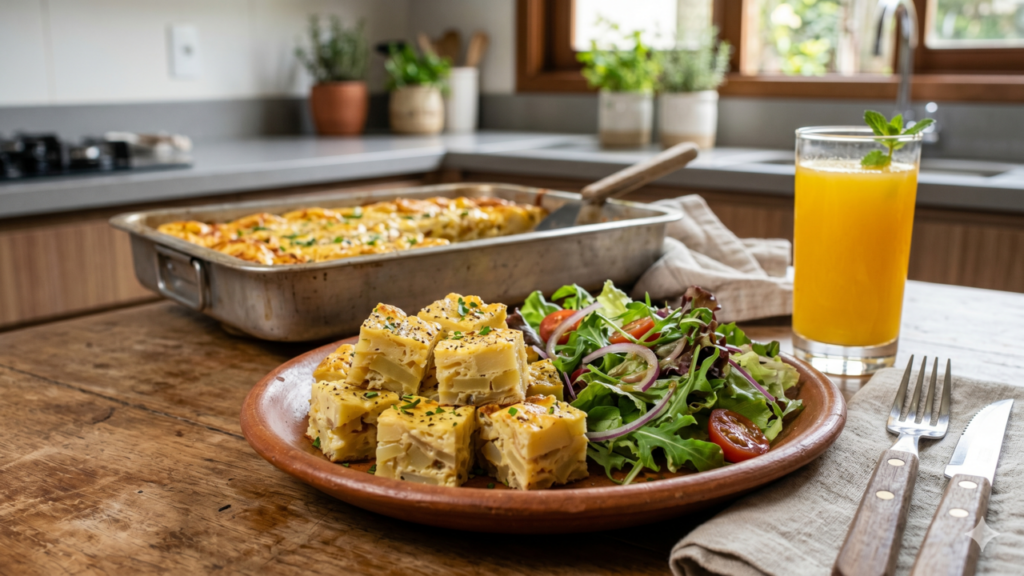 Omelete de batata de forno é o jantar mais prático