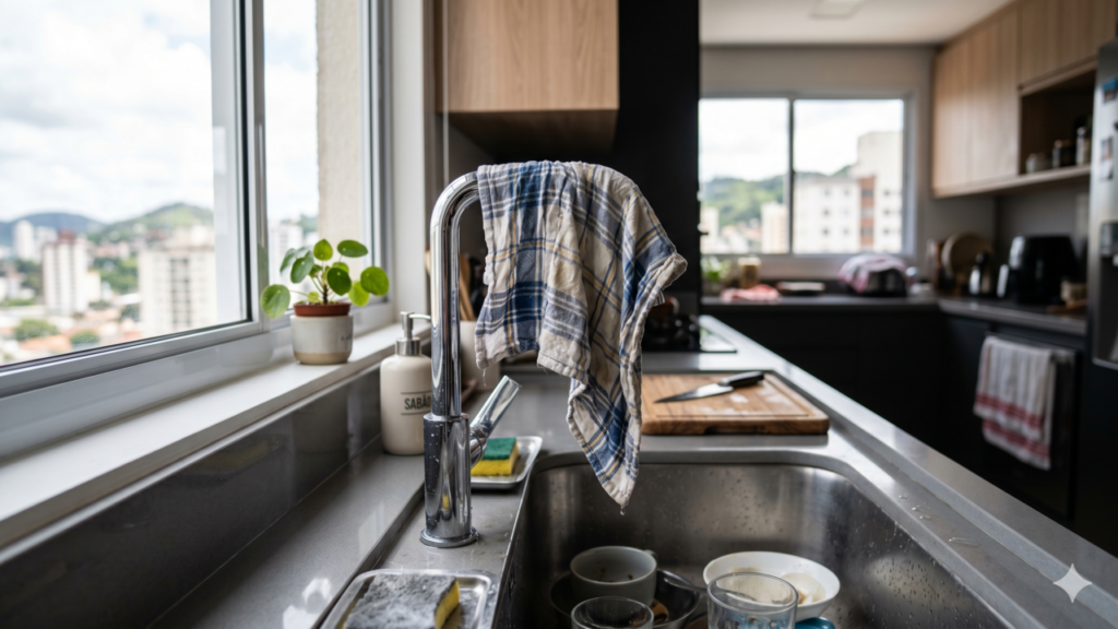 O erro na pia que deixa sua cozinha suja