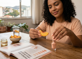 Unhas pêssego aveludado viram tendência em 2026