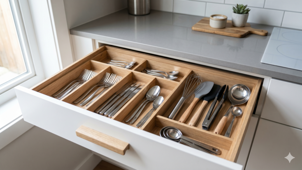 Organizar gavetas da cozinha nunca foi tão fácil e rápido