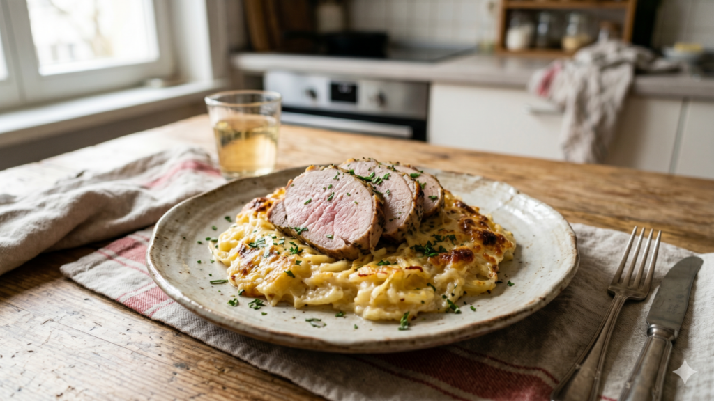 Lombo de porco com batatas na melhor receita prática
