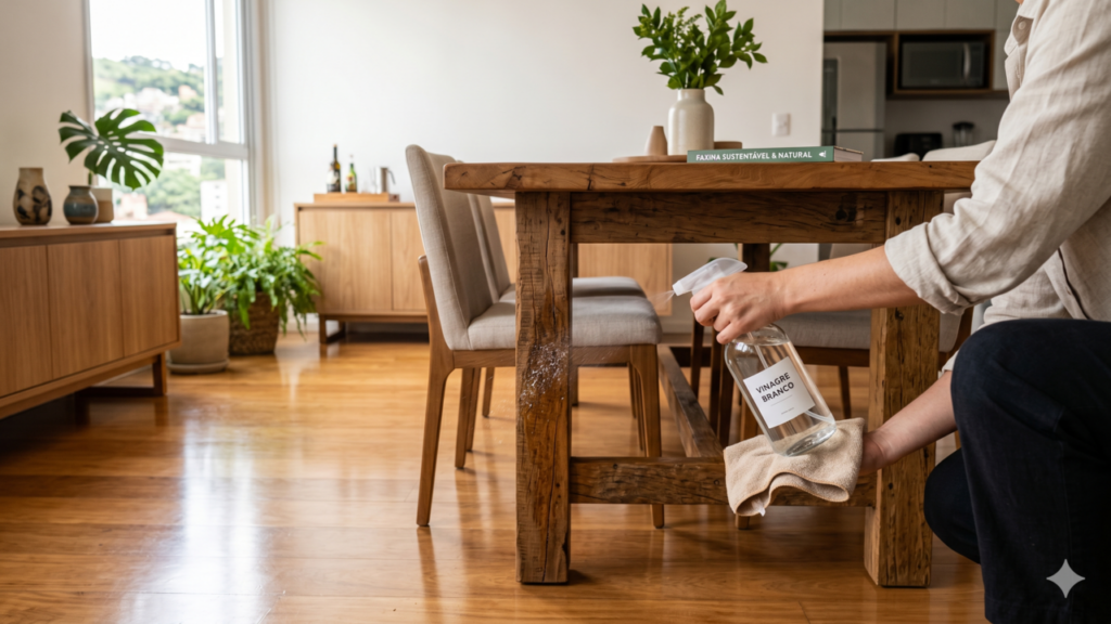 Borrifar vinagre embaixo da mesa muda tudo