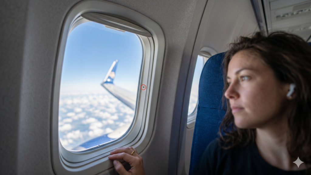O furo na janela do avião não é defeito e tem função vital