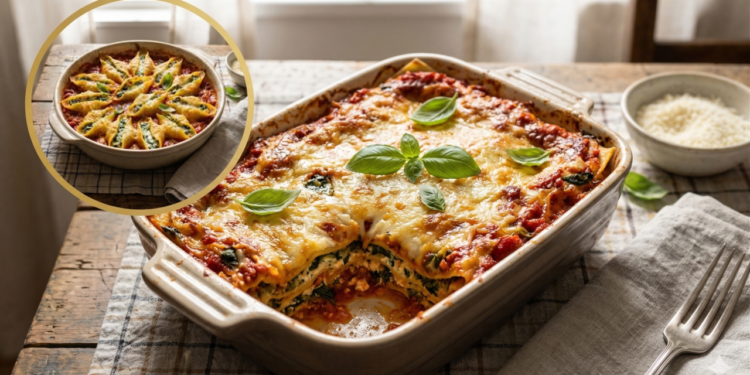 Conchiglioni recheado com ricota é o prato mais aconchegante