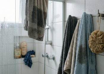 Guardar toalhas no banheiro pode causar mau cheiro