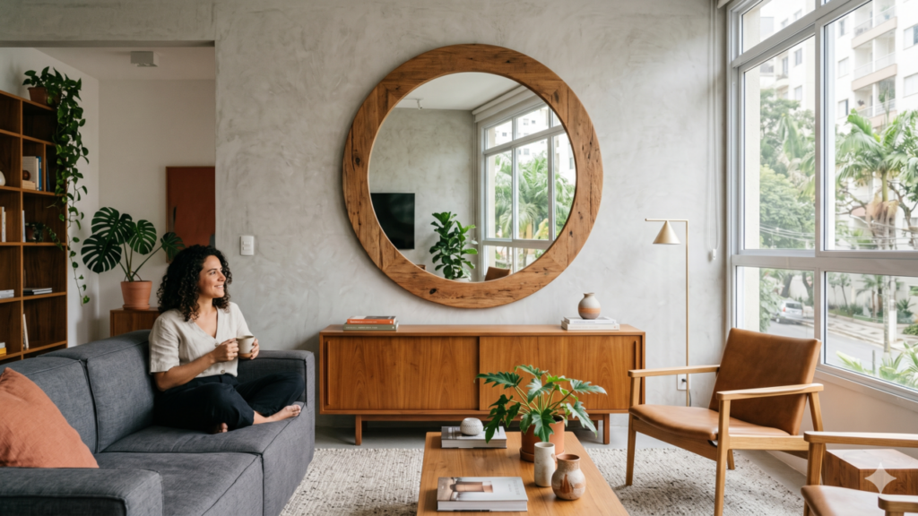 Espelho decorativo muda sua casa sem obra