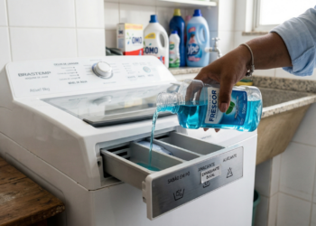 Enxaguante bucal na máquina elimina cheiro ruim