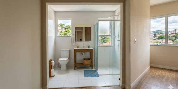 Banheiro moderno esconde mais do que parece