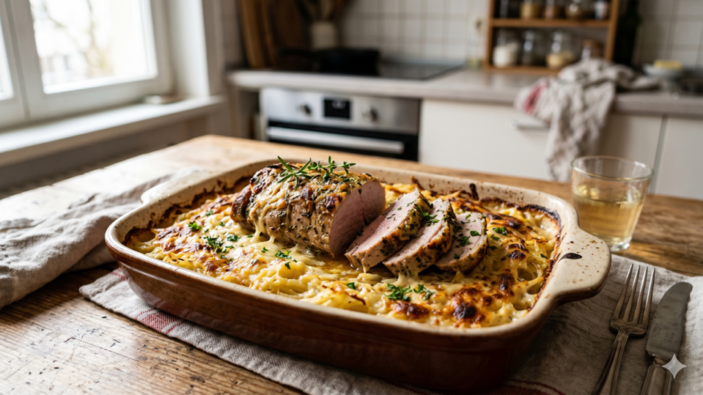 Lombo de porco com batatas na melhor receita prática
