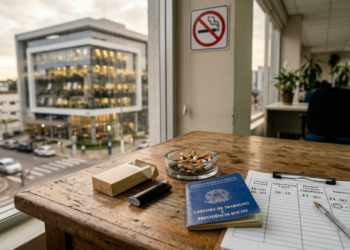 Pausa para fumar no trabalho