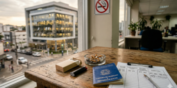 Pausa para fumar no trabalho