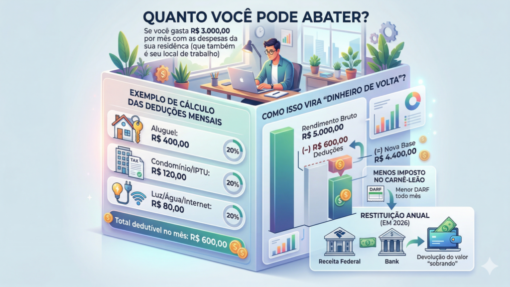 Autônomo pode pagar menos imposto com aluguel em 2026