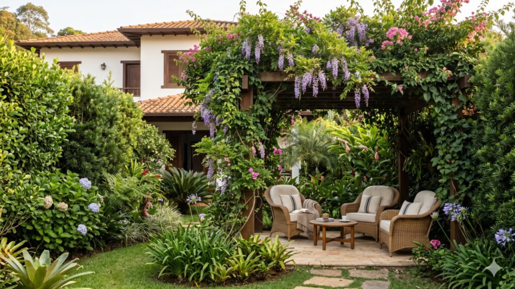 Plantas garantem privacidade no jardim hoje