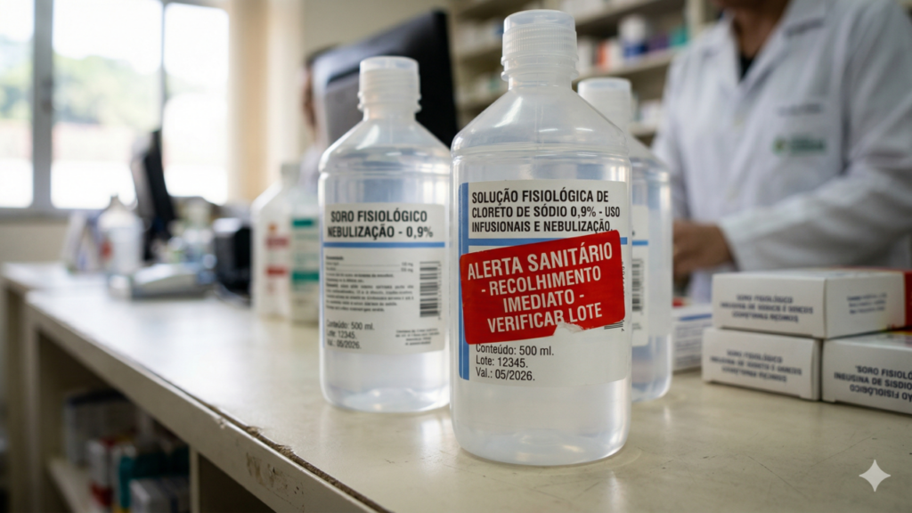 Alerta urgente sobre soro fisiológico irregular no mercado