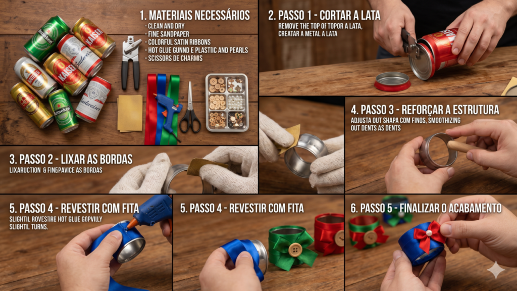 Como fazer porta-guardanapos com lata