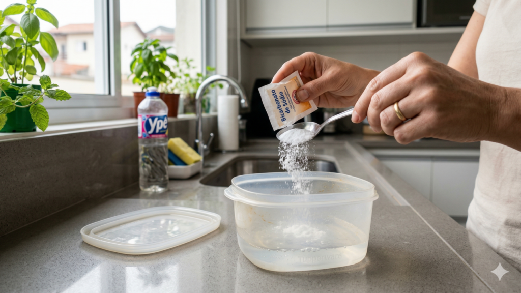 Bicarbonato vira solução para cheiro em potes