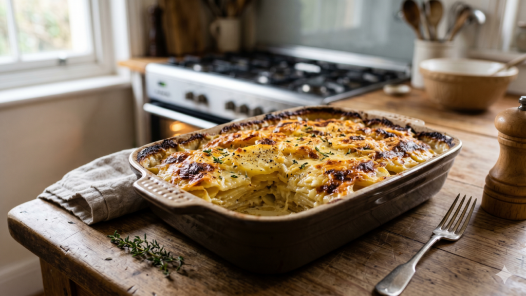 Mil folhas de batata cremoso na melhor receita fácil