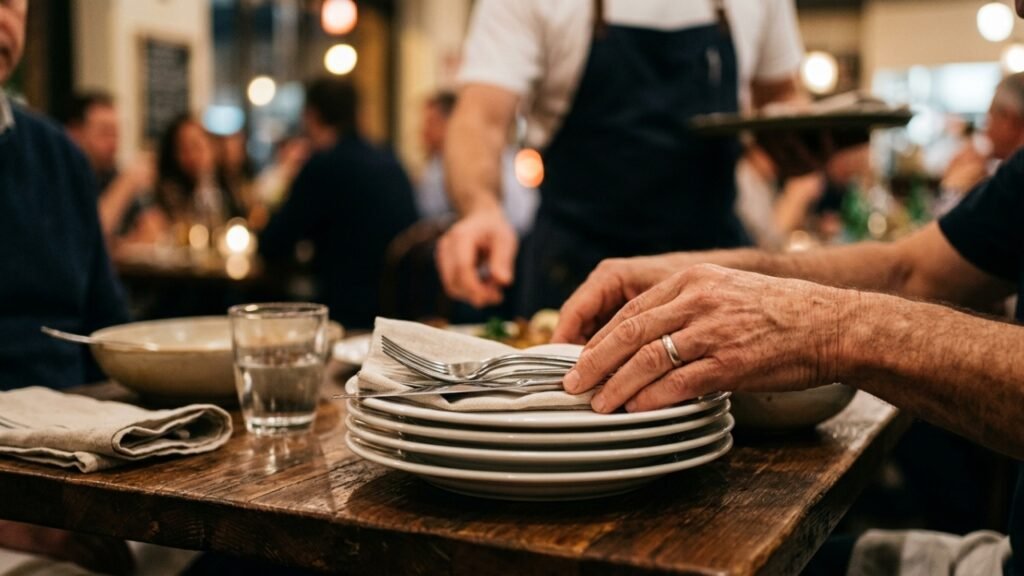 O que significa quando uma pessoa ajuda os garçons a retirar os pratos da mesa, segundo a psicologia