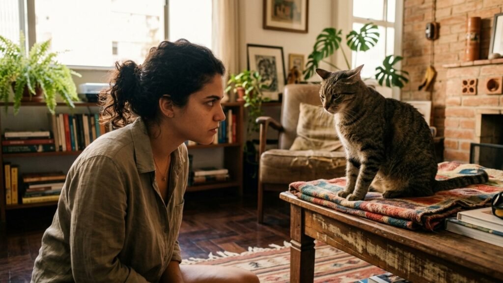 Gato com orelhas para trás não é só birra: veja o que esse comportamento revela e como agir sem piorar a situação