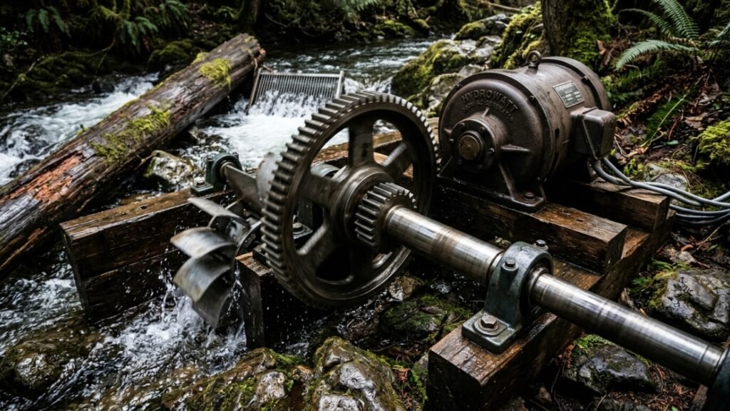 Engenheiro aposentado usa a força do rio para gerar energia em casa 24 horas por dia e mostra o que torna esse sistema possível