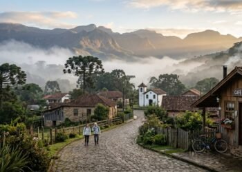 A 1.350 metros na Mantiqueira: o vilarejo com clima de Europa que drena São Paulo nos feriados longos