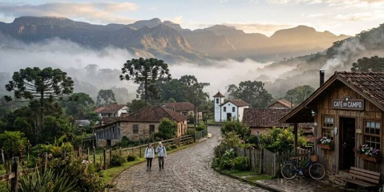 A 1.350 metros na Mantiqueira: o vilarejo com clima de Europa que drena São Paulo nos feriados longos