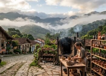 O vilarejo de cerâmica e neblina no alto da Serra do Mar que é o maior polo de arte de São Paulo