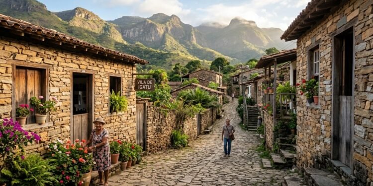 O vilarejo fantasma que tinha 3 mil habitantes e hoje tem menos de 300: com casas de pedra abandonadas que parecem ruínas medievais e formam um cenário cinematográfico único no Brasil, ideal para quem ama fotografia